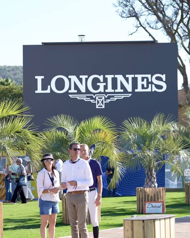 Giant screen showing a partner in an exhibitor village